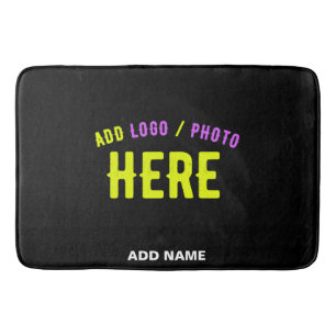 STYLISH MODERN CUSTOMIZABLE BLACK VERIFIED BRANDED BATH MAT