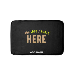 STYLISH MODERN CUSTOMIZABLE BLACK VERIFIED BRANDED BATH MAT
