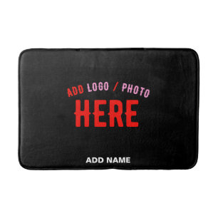 STYLISH MODERN CUSTOMIZABLE BLACK VERIFIED BRANDED BATH MAT