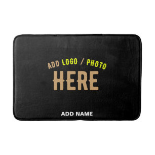 STYLISH MODERN CUSTOMIZABLE BLACK VERIFIED BRANDED BATH MAT