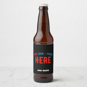 STYLISH MODERN CUSTOMIZABLE BLACK VERIFIED BRANDED BEER BOTTLE LABEL