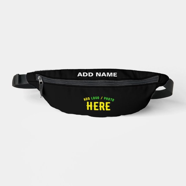 STYLISH MODERN CUSTOMIZABLE BLACK VERIFIED BRANDED BUM BAGS (Front)