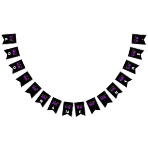 STYLISH MODERN CUSTOMIZABLE BLACK VERIFIED BRANDED BUNTING 