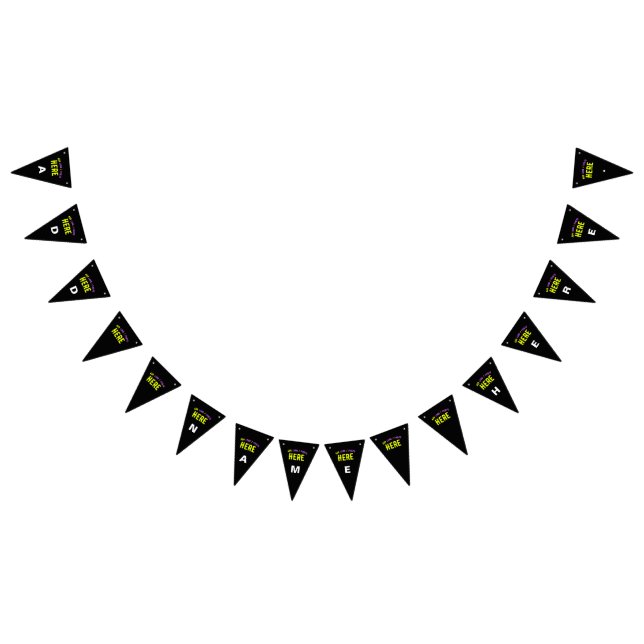 STYLISH MODERN CUSTOMIZABLE BLACK VERIFIED BRANDED BUNTING  (All)