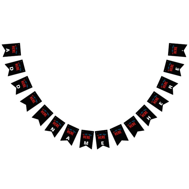 STYLISH MODERN CUSTOMIZABLE BLACK VERIFIED BRANDED BUNTING  (All)