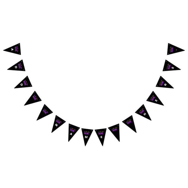 STYLISH MODERN CUSTOMIZABLE BLACK VERIFIED BRANDED BUNTING  (All)