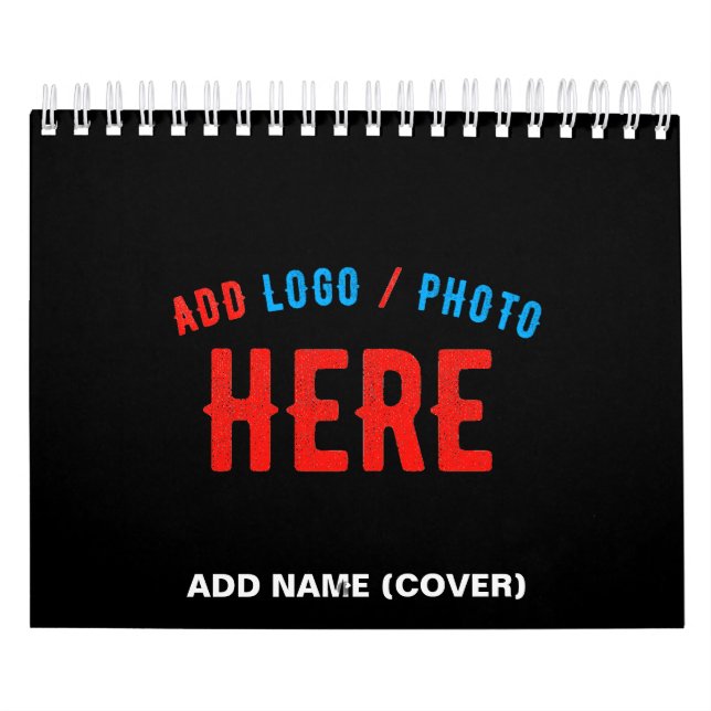 STYLISH MODERN CUSTOMIZABLE BLACK VERIFIED BRANDED CALENDAR (Cover)