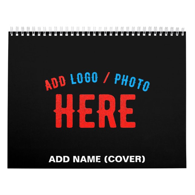 STYLISH MODERN CUSTOMIZABLE BLACK VERIFIED BRANDED CALENDAR (Cover)