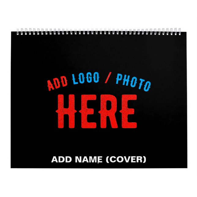STYLISH MODERN CUSTOMIZABLE BLACK VERIFIED BRANDED CALENDAR (Cover)