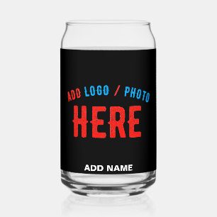 STYLISH MODERN CUSTOMIZABLE BLACK VERIFIED BRANDED CAN GLASS