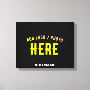 STYLISH MODERN CUSTOMIZABLE BLACK VERIFIED BRANDED CANVAS PRINT