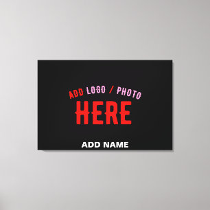 STYLISH MODERN CUSTOMIZABLE BLACK VERIFIED BRANDED CANVAS PRINT