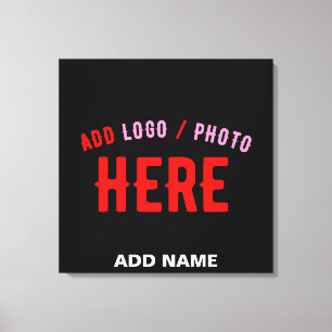 STYLISH MODERN CUSTOMIZABLE BLACK VERIFIED BRANDED CANVAS PRINT