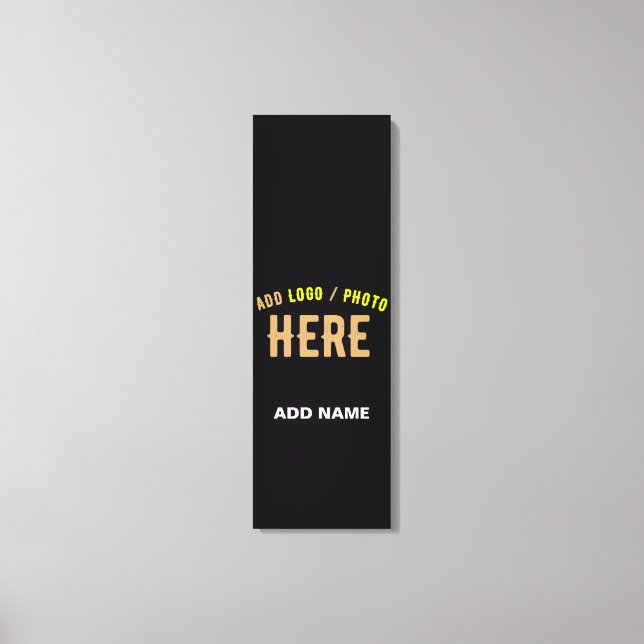 STYLISH MODERN CUSTOMIZABLE BLACK VERIFIED BRANDED CANVAS PRINT (Front)