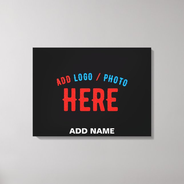 STYLISH MODERN CUSTOMIZABLE BLACK VERIFIED BRANDED CANVAS PRINT (Front)