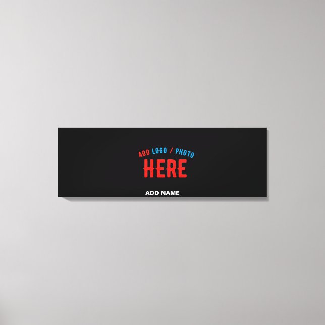 STYLISH MODERN CUSTOMIZABLE BLACK VERIFIED BRANDED CANVAS PRINT (Front)