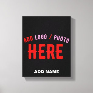 STYLISH MODERN CUSTOMIZABLE BLACK VERIFIED BRANDED CANVAS PRINT