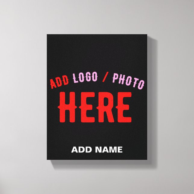 STYLISH MODERN CUSTOMIZABLE BLACK VERIFIED BRANDED CANVAS PRINT (Front)