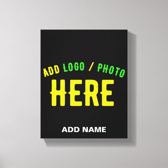 STYLISH MODERN CUSTOMIZABLE BLACK VERIFIED BRANDED CANVAS PRINT (Front)