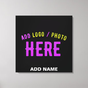 STYLISH MODERN CUSTOMIZABLE BLACK VERIFIED BRANDED CANVAS PRINT