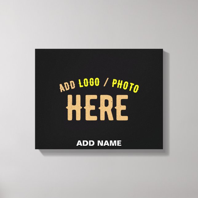 STYLISH MODERN CUSTOMIZABLE BLACK VERIFIED BRANDED CANVAS PRINT (Front)