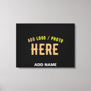 STYLISH MODERN CUSTOMIZABLE BLACK VERIFIED BRANDED CANVAS PRINT