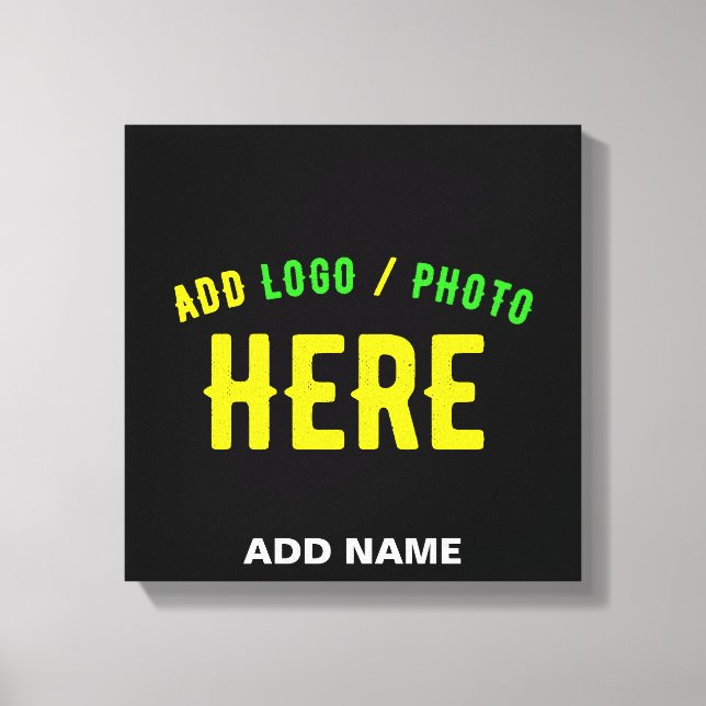 STYLISH MODERN CUSTOMIZABLE BLACK VERIFIED BRANDED CANVAS PRINT (Front)