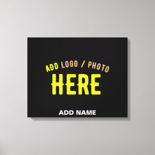 STYLISH MODERN CUSTOMIZABLE BLACK VERIFIED BRANDED CANVAS PRINT