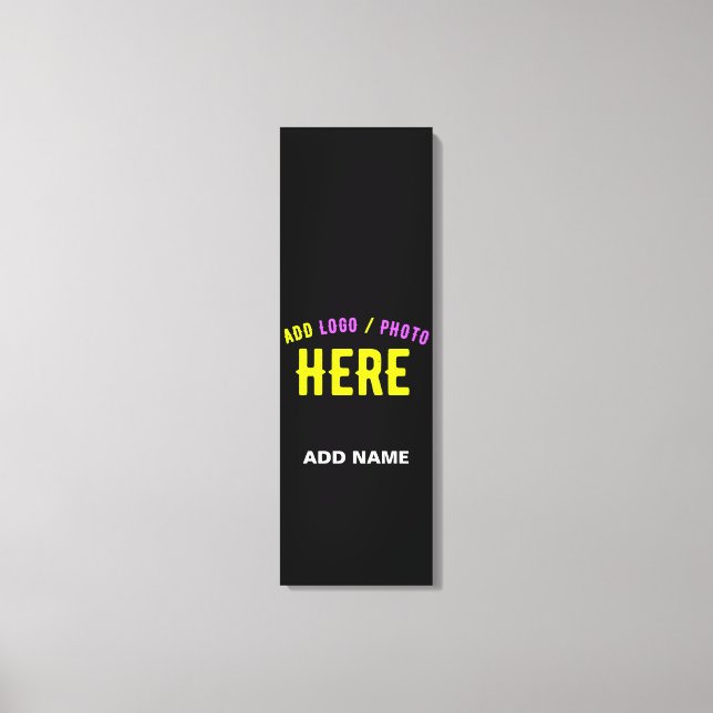 STYLISH MODERN CUSTOMIZABLE BLACK VERIFIED BRANDED CANVAS PRINT (Front)