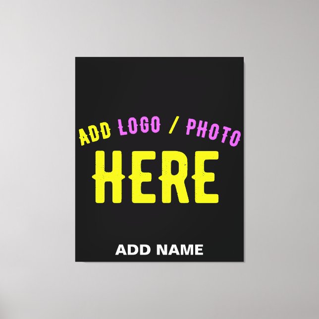 STYLISH MODERN CUSTOMIZABLE BLACK VERIFIED BRANDED CANVAS PRINT (Front)