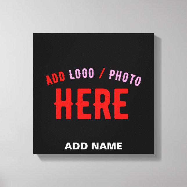 STYLISH MODERN CUSTOMIZABLE BLACK VERIFIED BRANDED CANVAS PRINT (Front)