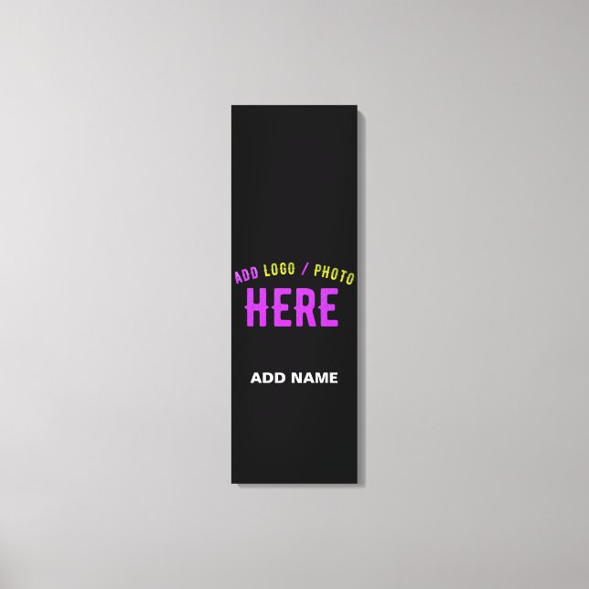 STYLISH MODERN CUSTOMIZABLE BLACK VERIFIED BRANDED CANVAS PRINT (Front)