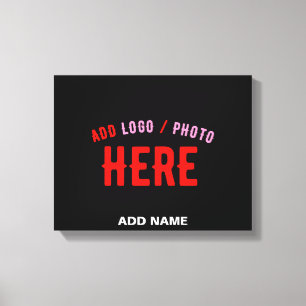STYLISH MODERN CUSTOMIZABLE BLACK VERIFIED BRANDED CANVAS PRINT