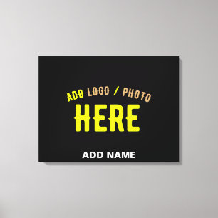 STYLISH MODERN CUSTOMIZABLE BLACK VERIFIED BRANDED CANVAS PRINT