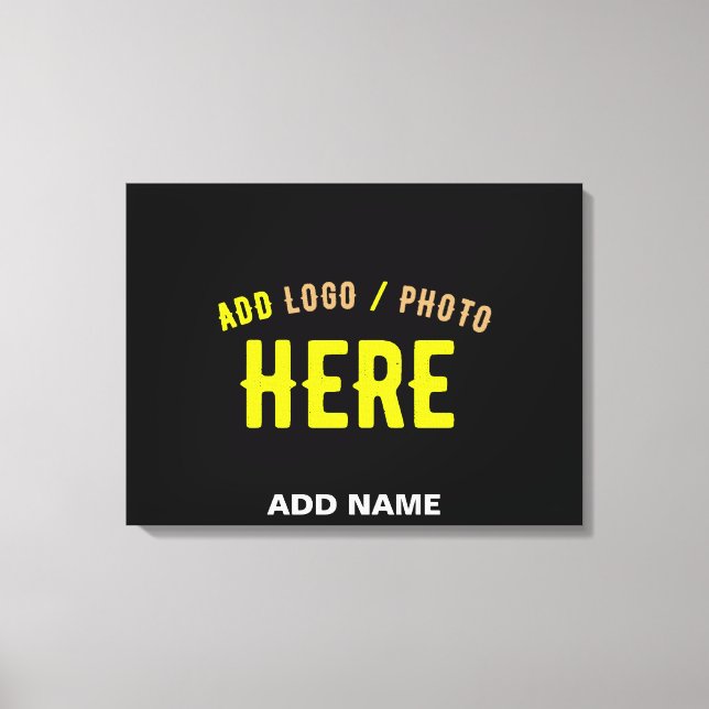 STYLISH MODERN CUSTOMIZABLE BLACK VERIFIED BRANDED CANVAS PRINT (Front)