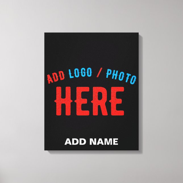 STYLISH MODERN CUSTOMIZABLE BLACK VERIFIED BRANDED CANVAS PRINT (Front)