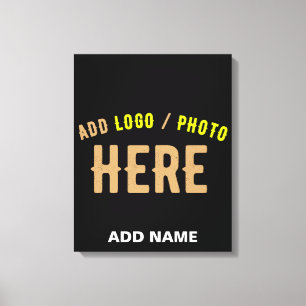 STYLISH MODERN CUSTOMIZABLE BLACK VERIFIED BRANDED CANVAS PRINT