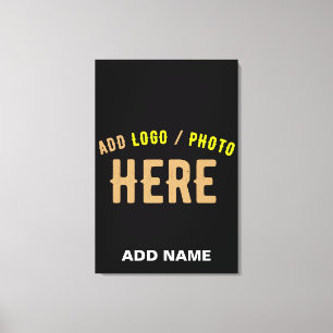 STYLISH MODERN CUSTOMIZABLE BLACK VERIFIED BRANDED CANVAS PRINT