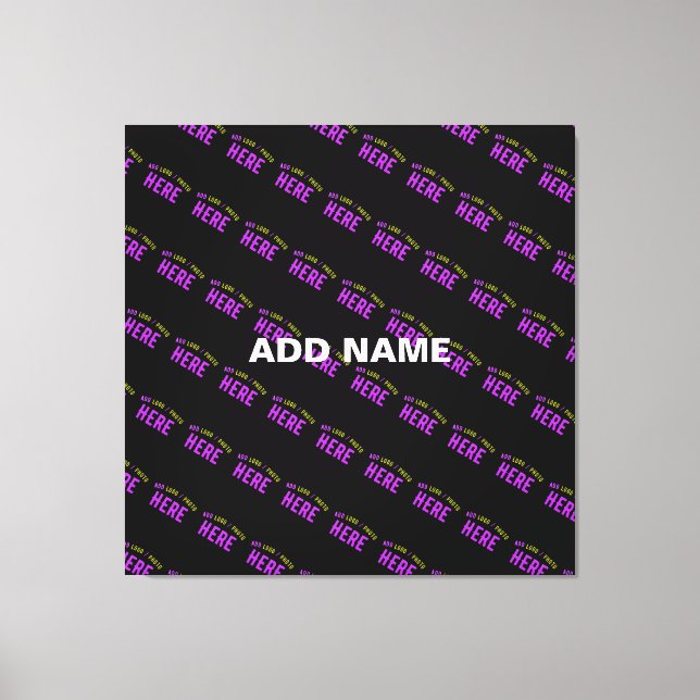 STYLISH MODERN CUSTOMIZABLE BLACK VERIFIED BRANDED CANVAS PRINT (Front)