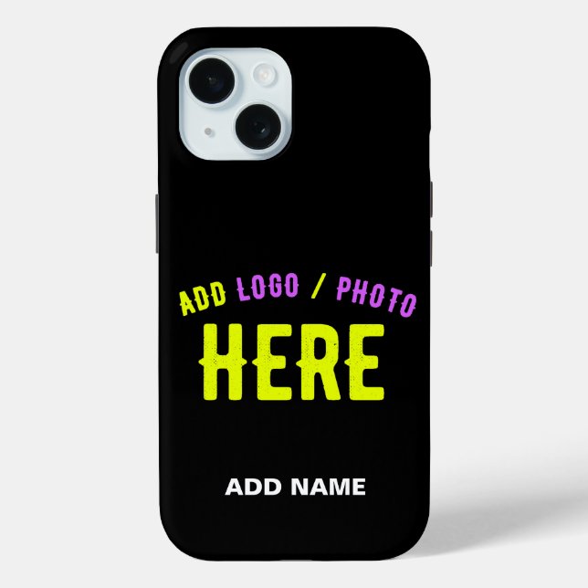 STYLISH MODERN CUSTOMIZABLE BLACK VERIFIED BRANDED Case-Mate iPhone CASE (Back)