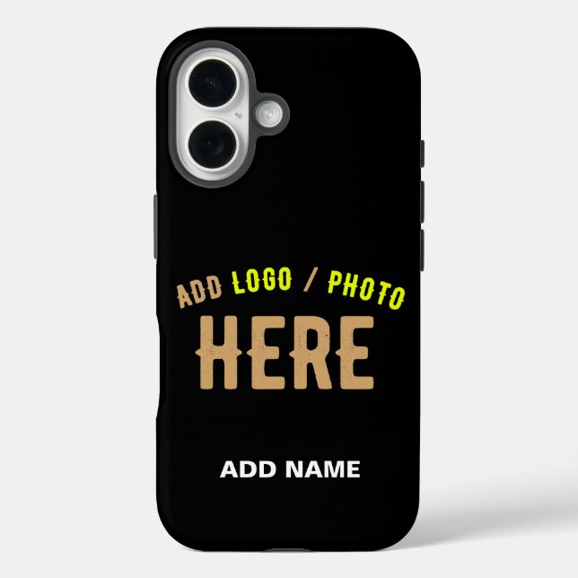 STYLISH MODERN CUSTOMIZABLE BLACK VERIFIED BRANDED Case-Mate iPhone CASE (Back)