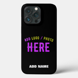 STYLISH MODERN CUSTOMIZABLE BLACK VERIFIED BRANDED iPhone 13 PRO CASE
