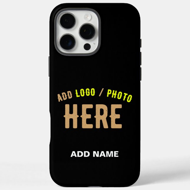 STYLISH MODERN CUSTOMIZABLE BLACK VERIFIED BRANDED Case-Mate iPhone CASE (Back)