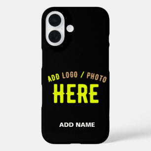 STYLISH MODERN CUSTOMIZABLE BLACK VERIFIED BRANDED iPhone 16 CASE