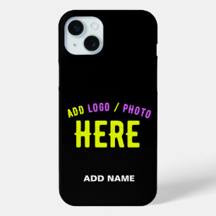 STYLISH MODERN CUSTOMIZABLE BLACK VERIFIED BRANDED iPhone 15 MINI CASE