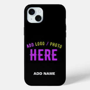STYLISH MODERN CUSTOMIZABLE BLACK VERIFIED BRANDED iPhone 15 MINI CASE