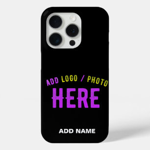STYLISH MODERN CUSTOMIZABLE BLACK VERIFIED BRANDED iPhone 15 PRO CASE