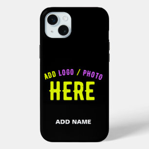 STYLISH MODERN CUSTOMIZABLE BLACK VERIFIED BRANDED iPhone 15 MINI CASE