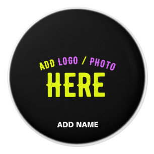 STYLISH MODERN CUSTOMIZABLE BLACK VERIFIED BRANDED CERAMIC KNOB