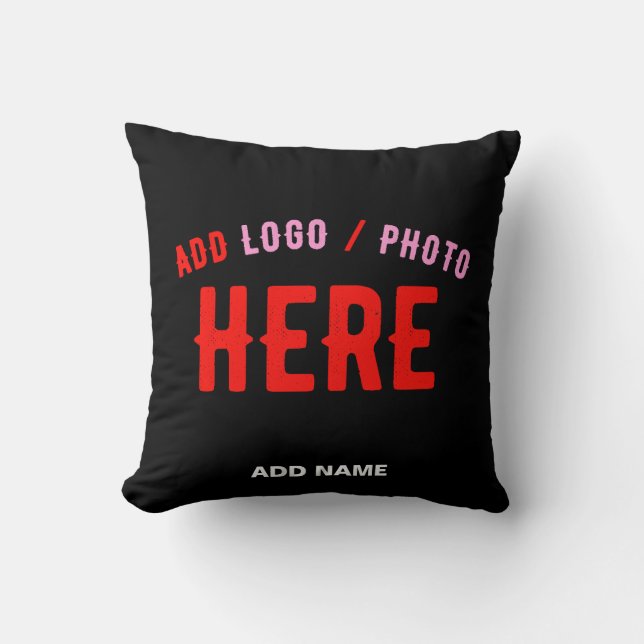 STYLISH MODERN CUSTOMIZABLE BLACK VERIFIED BRANDED CUSHION (Front)